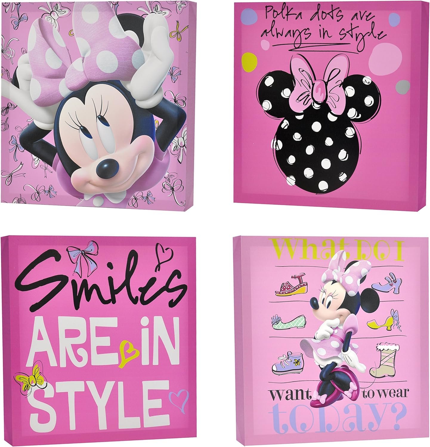 Disney Minnie Mouse Canvas Wall Art (4-Piece) Review